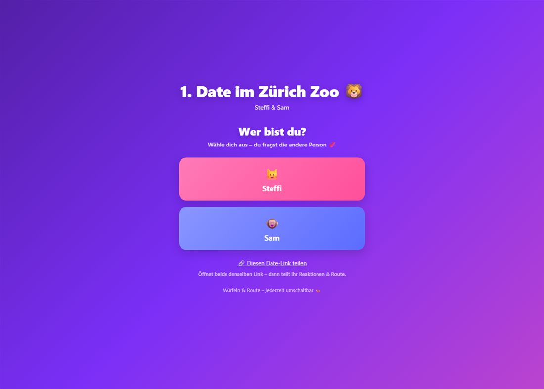 Interaktives Date-Spiel — Web-App
